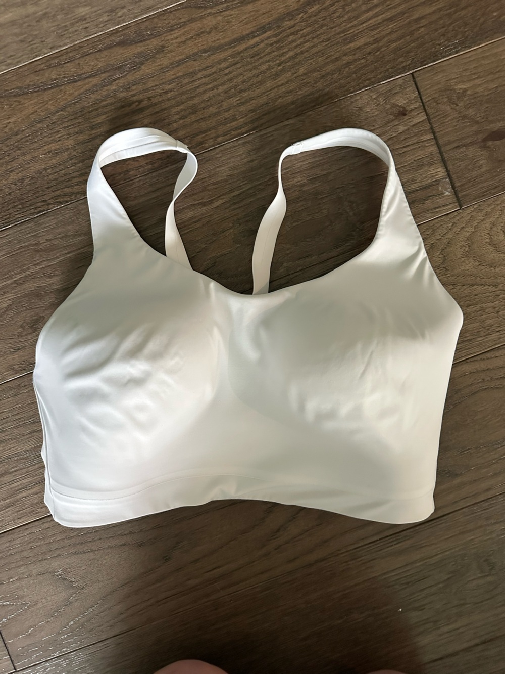 Athleta White Supportive Sports Bra with Wide Band